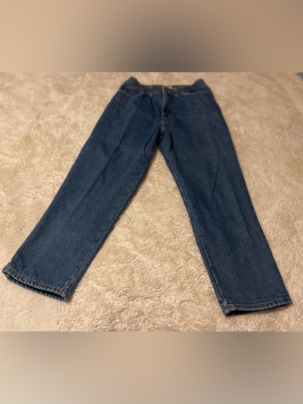 Vintage LL Bean Double Jeans Womens 10 Petite Relaxed Fit Flannel Lined Pants